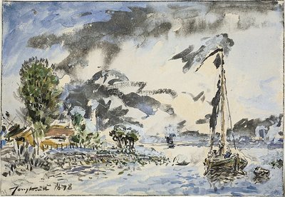 Fiskebåd af Johan-Barthold Jongkind