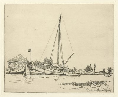 Det forankrede skib Seks hollandske ansigter (serietitel) af Johan Barthold Jongkind