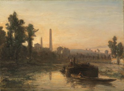 River View i Frankrig, muligvis nær Pontoise af Johan Barthold Jongkind