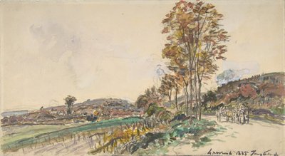 Vej nær La Côte-Saint-André, 1885. af Johan Barthold Jongkind