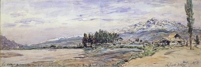 Sne på bjergene ved Grenoble, 12. og 13. september, 1882 (gouache) af Johan Barthold Jongkind