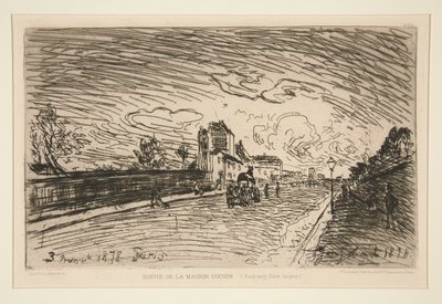 Udgang fra Cochin House (Faubourg Saint-Jacques) af Johan-Barthold Jongkind