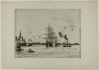 Den gamle havn i Rotterdam af Johan Barthold Jongkind