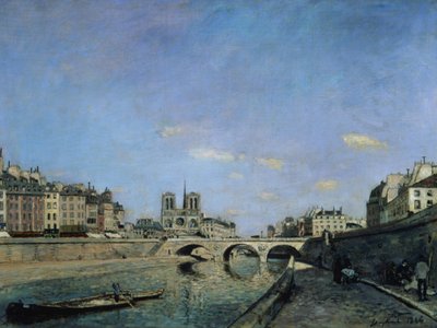 Seinen og Notre Dame i Paris af Johan Barthold Jongkind