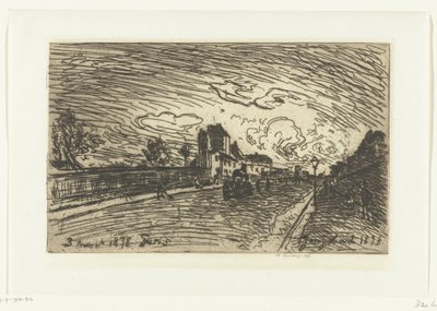 Udgang fra Cochin Hospital (Faubourg Saint-Jacques, Paris) af Johan Barthold Jongkind