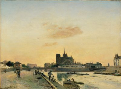 Udsigt over Notre-Dame, Paris, 1864 af Johan Barthold Jongkind