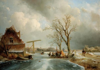Vinter i Holland af Johan Barthold Jongkind