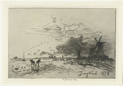 Vinterlandskab nær Rotterdam af Johan Barthold Jongkind