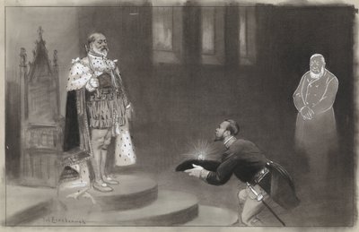 Design til illustration i De Amsterdammer: Transvalernes gave til kong Eduard af Johan Braakensiek