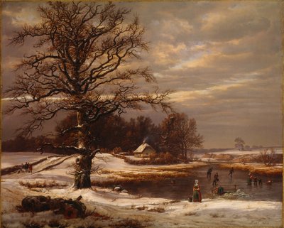 Dansk vinterlandskab af Johan Christian Dahl