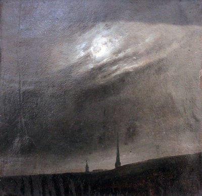 Tysk: Mondnacht über Dresden Månenat over Dresden af Johan Christian Dahl