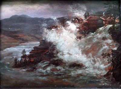 Tysk: Vandfald i Norge Vandfald i Norge af Johan Christian Dahl
