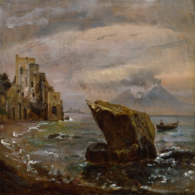 Kystparti nær Posillipo af Johan Christian Dahl