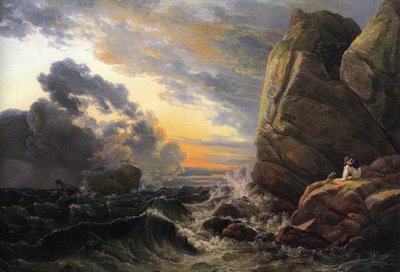 Morgenen efter en stormfuld nat af Johan Christian Dahl