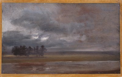 Elben i regnvejr af Johan Christian Dahl