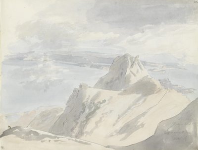 Udsigt over Napolibugten fra Monte Epomeo, Ischia af Johan Christian Dahl