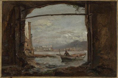 Udsigt fra en grotte nær Posillipo af Johan Christian Dahl