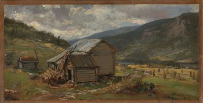 Udsigt over Hjelle i Valdres af Johan Christian Dahl