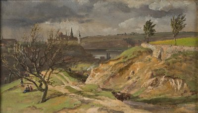 Udsigt over Meissen. Studie af Johan Christian Dahl