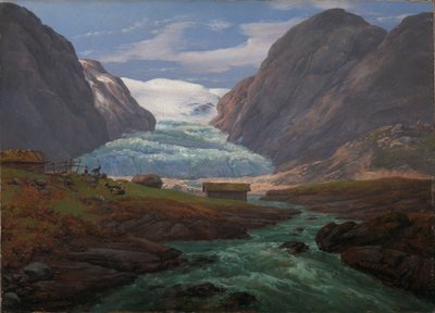 Udsigt over Nigardsbreen i Jostedalen af Johan Christian Dahl