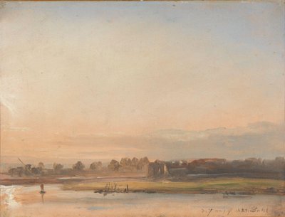 Udsigt over Elben af Johan Christian Dahl