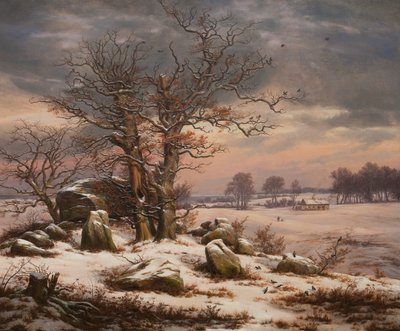 Winter Landscape. Near Vordingborg af Johan Christian Dahl