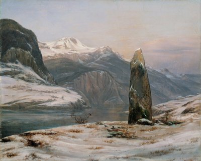 Vinter ved Sognefjorden af Johan Christian Dahl