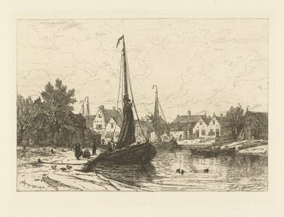 Udsigt over havnen i Spakenburg af Johan Conrad Greive