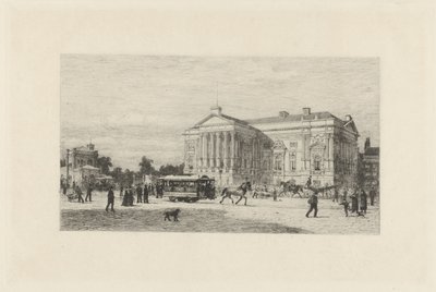 Udsigt over Leidseplein i Amsterdam af Johan Conrad Greive