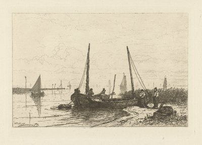 Udsigt over Zuiderzee nær Spakenburg af Johan Conrad Greive