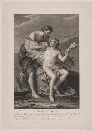 Daedalus og Ikaros af Johan Georg Preisler