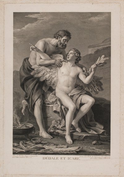 Daedalus og Ikaros af Johan Georg Preisler