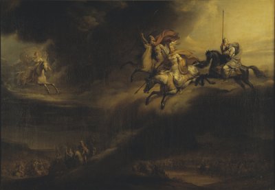 La chevauchee des Valkyries - Valkyriernes tur, af Sandberg, Johan Gustaf (1782-1854). Olie på lærred. Mål: 140x201 cm. Nationalmuseum Stockholm af Johan Gustaf Sandberg