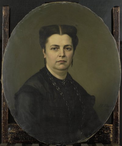Jeanette Antoinette Pietermaat (1818-70). Hustru til Pieter Mijer af Johan Heinrich Neuman (signed by artist)