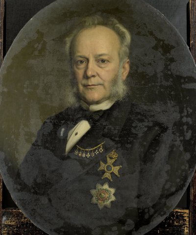 Pieter Mijer (1812-81). Generalguvernør i Hollandsk Ostindien af Johan Heinrich Neuman (signed by artist)