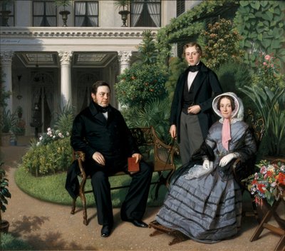 Portræt af Metelerkamp-familien af Johan Heinrich Neuman