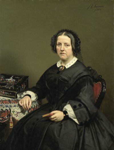Wilhelmina Margaretha van den Bosch (1807-74). Hustru til Gerard Johan Lost van Themaat af Johan Heinrich Neuman