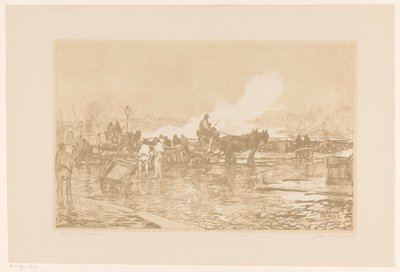 Havneudsigt i Rotterdam af Johan Hendrik van Mastenbroek (signed by artist)