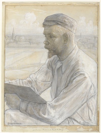 Portræt af maleren Ferdinand Hart Nibbrig af Johan Henri Gustaaf Cohen Gosschalk