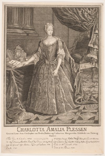 Charlotte Amalie Plessen af Johan Herman Thiele