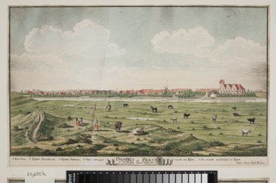 Prospekt af Præstø af Johan Jacob Bruun