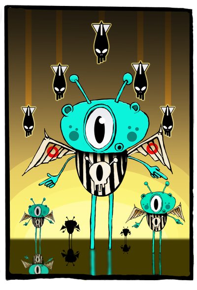 Team alien, 2012 (illustration) af Johan Lilja