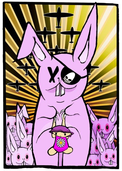 The Rabbits, 2012 (digitalt maleri) af Johan Lilja