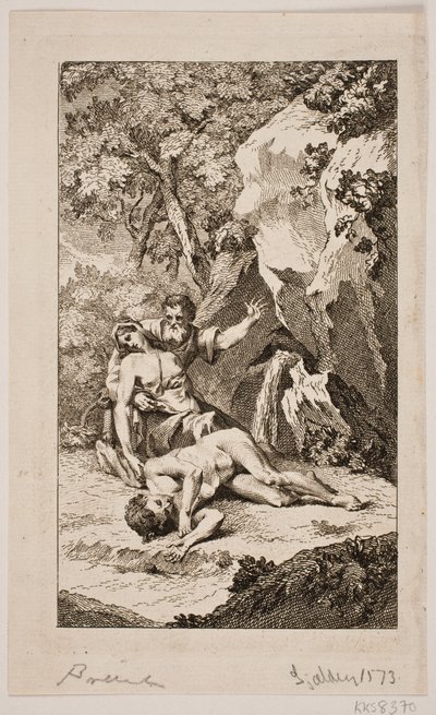 Illustration til Salomon Gessners "Abels død", 1764 af Johan Martin Preisler