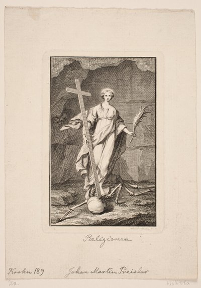 "religioner". Titel Kobber til Åndelige Sange af Johan Martin Preisler
