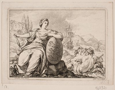 Vignet til P. H. Mallet: Danmarks Historie I, 1758 af Johan Martin Preisler