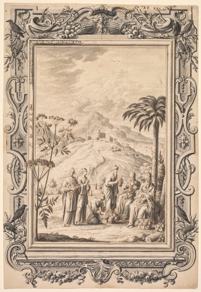 Illustration og kantdesign til Kupfer-Bibel (kobberbibel) af Johan Melchior Füssli