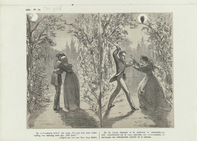 Tegnefilm om månens indflydelse, 1865 af Johan Michaël Schmidt Crans