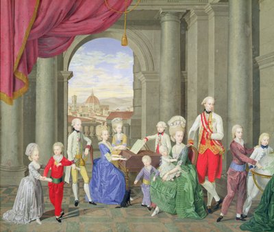 Familien til Peter Leopold, storhertug af Toscana (1747-92), senere Leopold II, hellig romersk kejser, ca. 1782 af Johan Moll