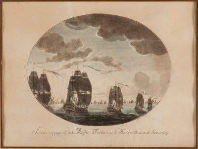 Søslaget ved Öland den 26. juli 1789, ca. 1790. af Johan Petter Cumelin